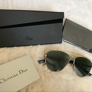 Dior Technologic Gold-tone & Navy Sunglasses